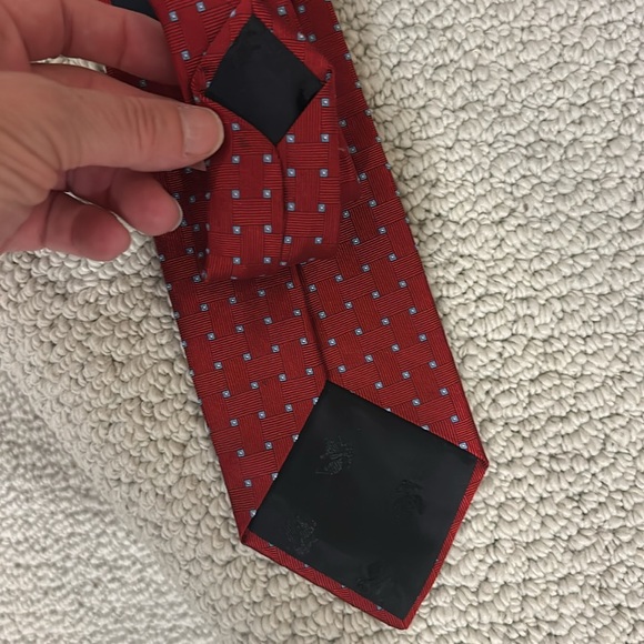 Brooks Brothers Silk 3" NWOT Thatch Weave Pattern w/ Light Blue/white detail Tie - Picture 5 of 5